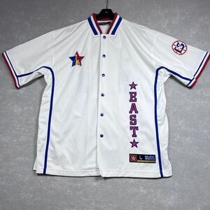 Vintage Buda Bean Sports Jersey Size Large White East Player 90's HIP HOP